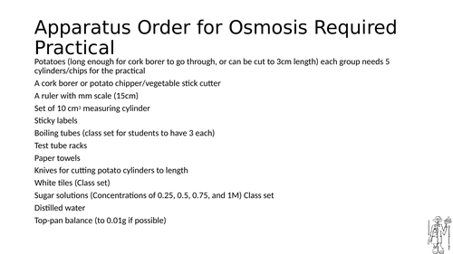 Osmosis Required Practical Lesson (with instructions for home use