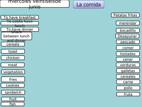 Mira 2 - Unit 4 - La comida (first 4 pages)