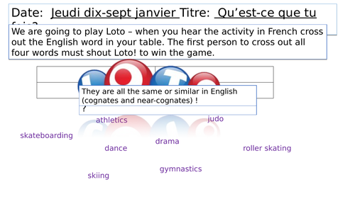 Dynamo 1 Module 3 Qu’est-ce que tu fais?