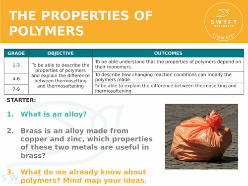 NEW AQA GCSE (2016) Chemistry  - The properties of polymers