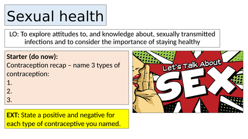 Sexual Health Pshe Lesson Ks3 Ks4 Teaching Resources 