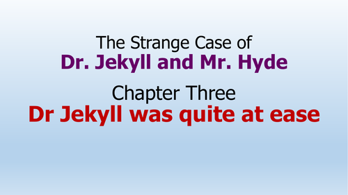 Jekyll And Hyde Chapters 1 10 Complete Lessons Teaching Resources 5480