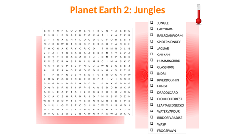 planet earth word search