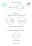 Volume of a sphere worksheet by FlowMathematics | Teaching ...