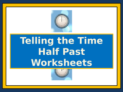 half past differentiated worksheets teaching resources