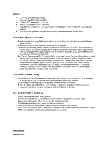 EDEXCEL A LEVEL GEOGRAPHY CASE STUDIES:  #1 Globalisation