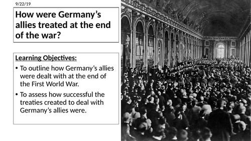 AQA: How were Germany's allies treated?