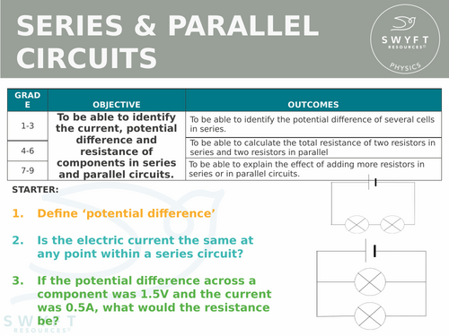NEW AQA GCSE (2016) Physics  - Series & Parallel Circuits