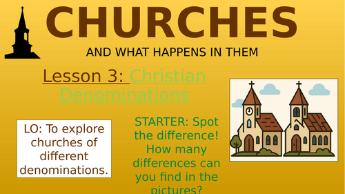 Churches - Christian Denominations!