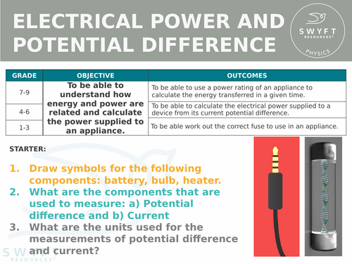 NEW AQA GCSE (2016) Physics - Electrical Power & Potential Difference
