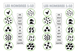 french numbers 1 20 matching activity by xeniafons teaching resources