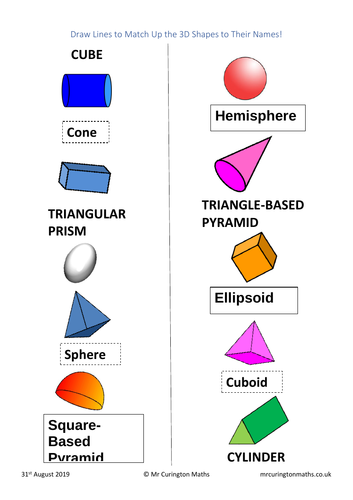 3D Shapes Match Up