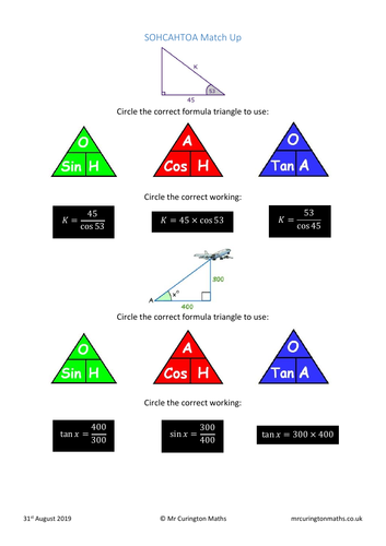 SOHCAHTOA Match-Up
