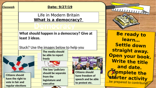 AQA GCSE Citizenship (9-1): Life inModern Britain: Democracy. YEAR 11 REVISION OR SHORT INTRO LESSON