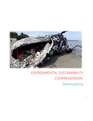 Nat 5 English Plastic Pollution/Climate Change/Environmental Sustainability Comprehension Booklet