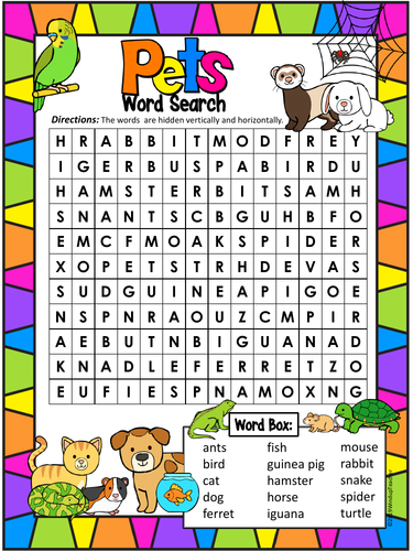 Pet Word Search - Easy