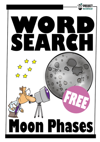 Phases of the Moon Word Search | Teaching Resources