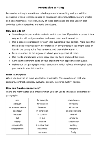 persuasive essay topics year 7