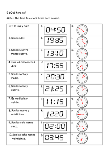 time-qu-hora-es-teaching-resources