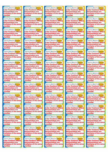 Y5 Maths Sticker Templates: Learning Objective Achieved 