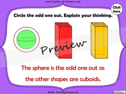 3D Shapes - Year 1 | Teaching Resources