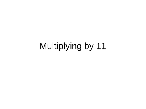 Times Tables (11's)