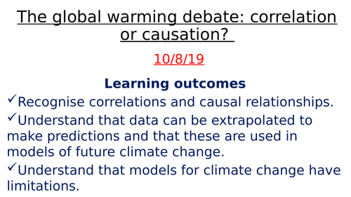 The Global Warming Debate - causation or correlation? | Teaching Resources