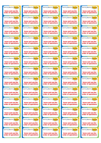 Y6 Maths Sticker Templates: Learning Objective Achieved | Teaching ...