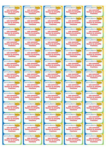 Y6 Maths Sticker Templates: Learning Objective Achieved | Teaching ...