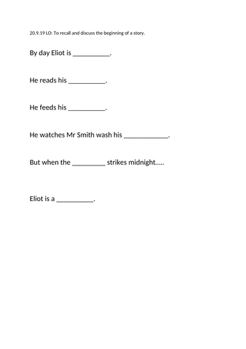 Eliot Jones Midnight Superhero - English | Teaching Resources