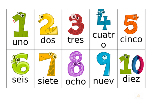 numbers in spanish and english