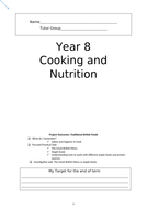 year 8 food and nutrition work booklet teaching resources