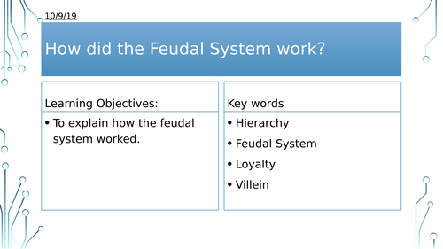 Year 7: The Feudal System