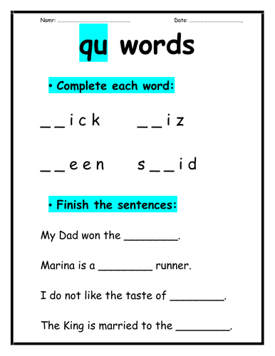 qu-words-teaching-resources