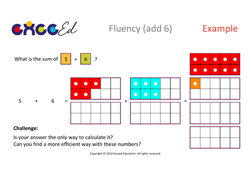 Fluency: Bridging (add 6 with Numicon)