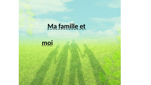 Ma famille et moi | Teaching Resources