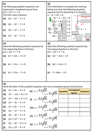 Solving quadratic equations COLLECTION (Bundle) | Teaching Resources