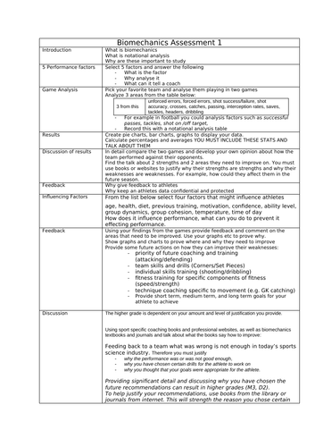 FULL UNIT QCF Unit 6 Biomechanics in Sport - Full module lessons and ...