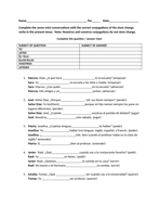 stem change verbs conversation worksheet teaching resources