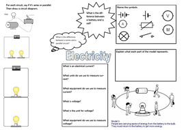 Simple circuit worksheet | Teaching Resources