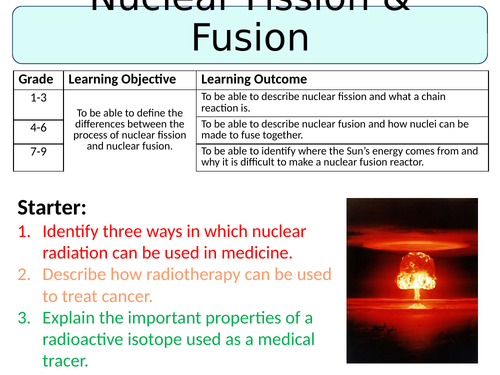 NEW AQA GCSE (2016) Physics - Nuclear Fission & Nuclear Fusion