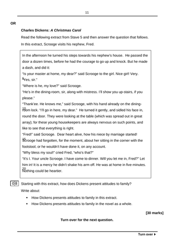 A Christmas Carol Mock Exam Questions - AQA - Stave 5 | Teaching Resources