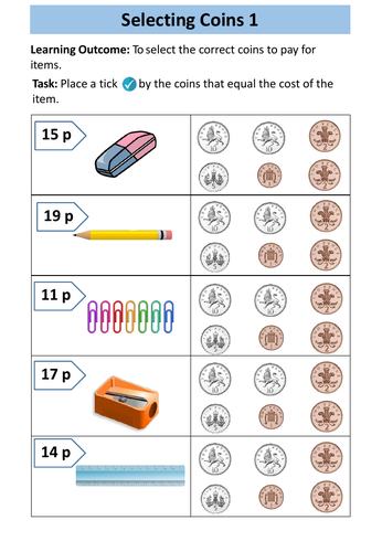 Money: AQA Entry Level 1 Maths | Teaching Resources