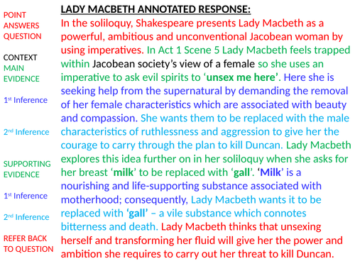 Lady Macbeth grade 7, grade 8 and grade 9 response. Powerful Woman