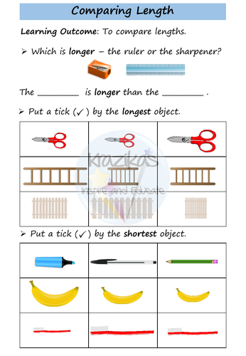 Measure: Height and Length - AQA Entry Level 1 Maths | Teaching Resources