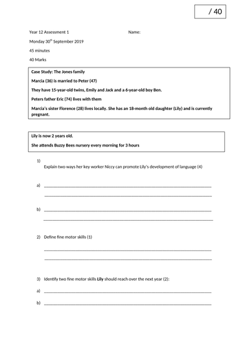 New Btec Level 3 Health & Social Care Infancy And Childhood Pies 