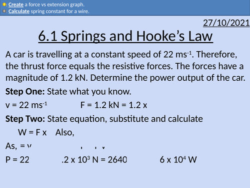 OCR AS level Physics: Springs and Hooke's Law