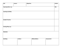 Daily Lesson Plan Template Pdf