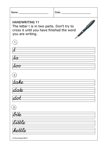 Cursive Handwriting Worksheets 9-12 | Teaching Resources