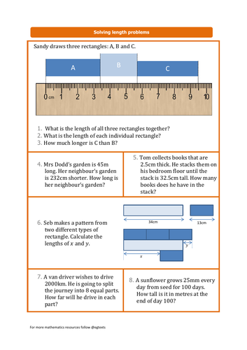 length problem solving grade 6